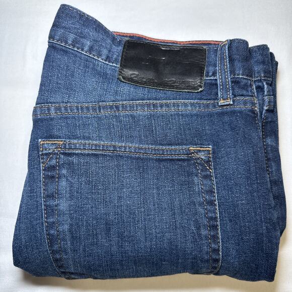 Eddie Bauer Mens Jeans 34X34 Dark Blue Denim Straight Mid Rise Stretch EUC - Picture 16 of 16
